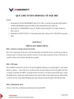 QUY CHẾ TUYỂN SINH BÁC SỸ NỘI TRÚ