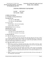 TRƢỜNG ĐẠI HỌC KINH TẾ - TÀI CHÍNH THÀNH PHỐ HỒ CHÍ MINH CHƢƠNG TRÌNH ĐÀO TẠO ĐẠI HỌC NGÀNH : KẾ TOÁN