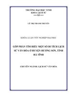 Góp phần tìm hiểu một số di tích lịch sử văn hóa ở huyện hương sơn   hà tĩnh    