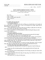 BAN KIEM DIEM DANG VIEN Theo Huong dan so 27 HDBTCTW ngay 25 thang 09 nam 2014 cua Ban To chuc Trung uong