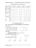 Ma tran va de kiem tra Toan lop 1 cuoi ki I