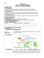 giáo án  kế hoạch bài dạy theo cv 5512 đầy đủ kì II tiếng anh 11