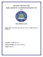 Phân tích chuỗi cung ứng của công ty cổ phần bánh kẹo Tràng An