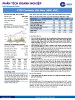 PHÂN TÍCH DOANH NGHIỆP VNCS Research Center CTCP Container Việt Nam (HSX: VSC). Báo cáo cập nhật 09/11/2018