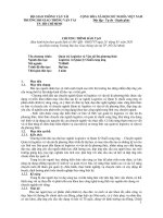 TRƯỜNG ĐH GIAO THÔNG VẬN TẢI TP HỒ CHÍ MINH CHƯƠNG TRÌNH ĐÀO TẠO ĐẠI HỌC Trình độ đào tạo: Quản trị Logistics Vận tải Đa phương thức Logistics Quản lý Chuỗi cung ứng