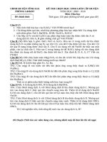 De thi HSG mon Hoa hoc9 Huyen Tinh Gia nam hoc 20092010