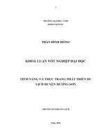 Tiềm năng và thực trạng phát triển du lịch huyện hương sơn    