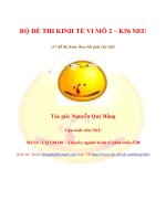 BỘ ĐỀ THI KINH TẾ VI MÔ