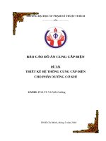 Thiết kế hệ thống cung cấp điện cho phân xưởng cơ khí