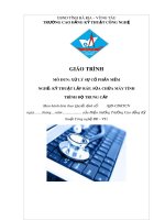 Giáo trình mô đun Xử lý sự cố phần mềm (Nghề Kỹ thuật lắp ráp và sửa chữa máy tính - Trình độ trung cấp) – CĐ Kỹ thuật Công nghệ BR–VT