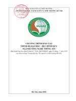 TRƯỜNG ĐẠI HỌC TÀI NGUYÊN VÀ MÔI TRƯỜNG HÀ NỘI CHƯƠNG TRÌNH ĐÀO TẠO TRÌNH ĐỘ ĐẠI HỌC - HỆ CHÍNH QUY NGÀNH CÔNG NGHỆ THÔNG TIN