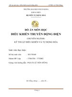 ĐỒ ÁN TRUYỀN ĐỘNG ĐIỆN  ĐỘNG CƠ 1 CHIỀU ( ĐẠI HỌC BÁCH KHOA)