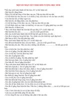 MOT SO NHAN XET THEO DOI TUONG HOC SINH