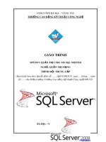 Giáo trình mô đun Quản trị CSDL MS SQL server (Nghề Quản trị mạng - Trình độ trung cấp) – CĐ Kỹ thuật Công nghệ BR–VT
