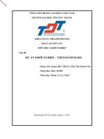 Chủ đề dự án KHỞI NGHIỆP – TIỆM BÁNH HARU  