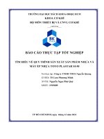 BÁO cáo THỰC tập tốt NGHIỆP tìm HIỂU về QUY TRÌNH sản XUẤT sản PHẨM NHỰA và máy ép NHỰA TOYO PLASTAR SI 50 
