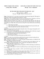 De thi HSG mon Sinh hoc 9