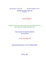 Luận văn nghiên cứu biện pháp thông gió có xét đến môi trường xây dựng trong quá trình đào đường hầm 