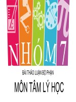 Bài thảo luận môn tâm lý học CHỦ đề THẢO LUẬN TƯỞNG TƯỢNG