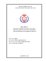 TRƯỜNG ĐẠI HỌC HÀNG HẢI VIỆT NAM CHƯƠNG TRÌNH GIÁO DỤC ĐẠI HỌC TÊN NGÀNH: CÔNG NGHỆ THÔNG TIN TÊN CHUYÊN NGÀNH: CÔNG NGHỆ PHẦN MỀM