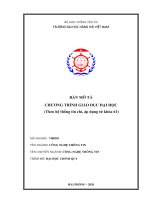 TRƯỜNG ĐẠI HỌC HÀNG HẢI VIỆT NAM. BẢN MÔ TẢ CHƯƠNG TRÌNH GIÁO DỤC ĐẠI HỌC .TÊN NGÀNH: CÔNG NGHỆ THÔNG TIN