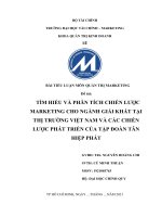 TÌM HIỂU VÀ PHÂN TÍCH CHIẾN LƯỢC MARKETING CHO NGÀNH GIẢI KHÁT TẠI THỊ TRƯỜNG VIỆT NAM VÀ CÁC CHIẾN LƯỢC PHÁT TRIỂN CỦA TẬP ĐOÀN TÂN HIỆP PHÁT   