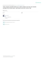 THỰC TRẠNG NGUỒN NHÂN LỰC CHẤT LƯỢNG CAO TẠI CÁC DOANH NGHIỆP FDI Ở VIỆT NAM -GIẢI PHÁP THU HÚT VÀ DUY TRÌ