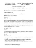 TRƯỜNG ĐẠI HỌC VĂN LANG  CHƯƠNG TRÌNH ĐÀO TẠO: Luật Kinh tế Trình độ đào tạo: Đại học chính quy tập trung