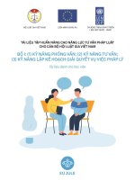 TÀI LIỆU TẬP HUẤN HƯỚNG DẪN SỬ DỤNG SỔ TAY DÀNH CHO HỌC VIÊN BÀI 1: KỸ NĂNG GIAO TIẾP, THU THẬP THÔNG TIN VÀ PHỎNG VẤN NGƯỜI YÊU CẦU TƯ VẤN PHÁP LUẬT