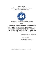PHÂN TÍCH CHIẾN LƯỢC MARKETING VÀ CHIẾN LƯỢC PHÁT TRIỂN CỦA TẬP ĐOÀN TÂN HIỆP PHÁT TRONG NGÀNH GIẢI KHÁT TẠI THỊ TRƯỜNG VIỆT NAM 