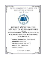 ĐỀ TÀI PHÂN TÍCH NHỮNG KHÓ KHĂN TRONG TỪNG BƯỚC TRONG CÔNG VIỆC HÀNG NGÀY CỦA KẾ TOÁN VẬT TƯ 