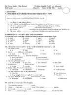 English Written test 2 45 minutes