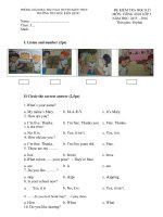 de kt tieng anh cuoi hoc ky 1
