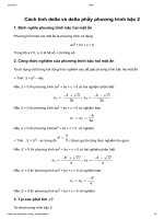 Cách tính delta và delta phẩy phương trình bậc 2