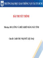 Bài thuyết trình card thu thập dữ liệu DAQ