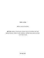 Tiểu luận môn lịch sử đảng