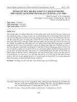 Ảnh giá mức độ hài lòng của khách nội địa đối với du lịch sinh thái quận Cái Răng, Cần Thơ