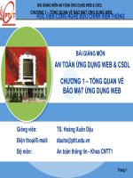 DauHoang WebDBSecurity chuong 1   tong quan ve bao mat UD web