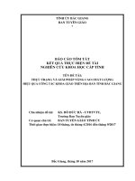 BÁO CÁO ĐỀ TÀI NCKH : THỰC TRẠNG VÀ GIẢI PHÁP NÂNG CAO CHẤT LƯỢNG  HIỆU QUẢ CÔNG TÁC KHOA GIÁO TRÊN ĐỊA BÀN TỈNH BẮC GIANG