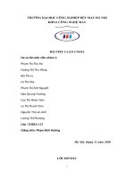 TIỂU LUẬN MÔN HỌC: CÔNG NGHỆ SẢN XUẤT 3