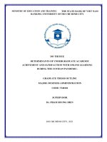 Determinants of undergraduate academic achivement and satisfaction with online learning during the covid 19 pandemic 