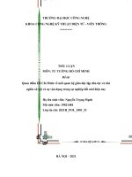 Quan điểm hồ chí minh về mối quan hệ giữa độc lập dân tộc và chủ nghĩa xã hội và sự vận dụng trong sự nghiệp đổi mới hiện nay 