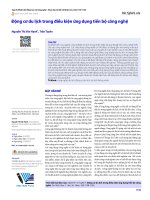 Động cơ du lịch trong điều kiện ứng dụng tiến bộ công nghệ