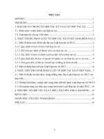 Thực trạng pháp luật và thực tiễn thực hiện pháp luật về cơ cấu tổ chức và hoạt động của hợp tác xã