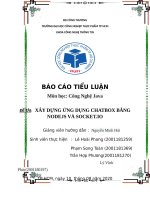 ĐỀ TÀI XÂY DỰNG ỨNG DỤNG CHATBOX BẰNG NODEJS VÀ SOCKET IO 