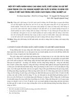 Một số ý kiến nhằm nâng cao năng suất, chất lượng và lợi thế cạnh tranh của các doanh nghiệp sản xuất xi măng và kính xây dựng ở Việt Nam trong bối cảnh cách mạng công nghiệp 4.0