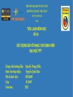 Đề tài XÂY DỰNG BÀI VÕ NHẠC CHO SINH VIÊN đại HỌC FPT 