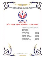BÁO CÁO MÔN THỰC TẬP CHẾ BIẾN LƯƠNG THỰC 