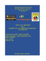 TIỂU LUẬN MÔN HỌC đề tài NGHIÊN CỨU CÁC BÀI TẬP BỔ TRỢ CHO CÁC đòn đá 