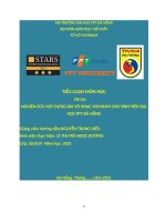 Đề tài NGHIÊN CỨU XÂY DỰNG BÀI VÕ NHẠC VOVINAM CHO SINH VIÊN đại HỌC FPT đà NẴNG 